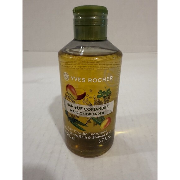 YVES ROCHER Bath & Shower Gel - Energizing Mango & Coriander - 6.7oz/200 ml - Picture 1 of 4